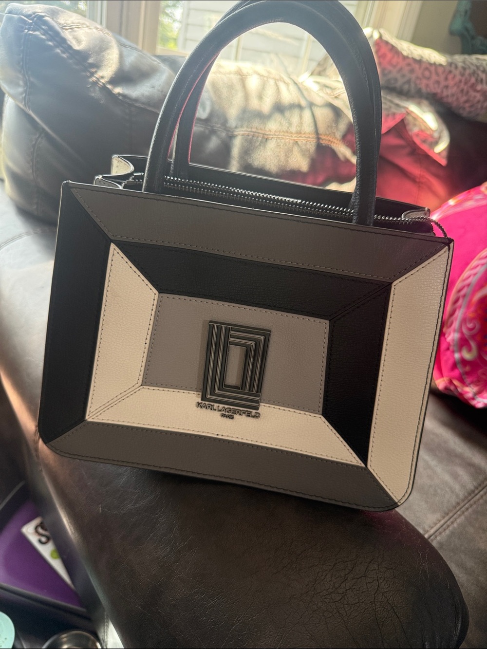 Karl Lagerfeld color block handbag